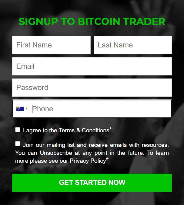 Bitcoin Trader - Registration