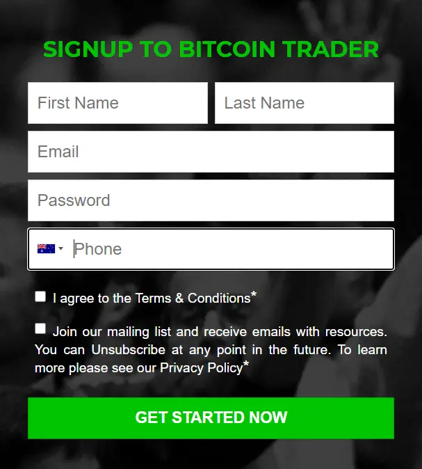 Bitcoin Trader - Registration